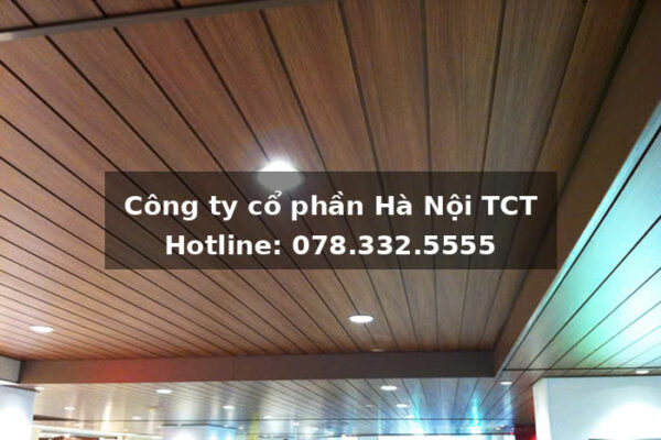 trần nhôm lam sóng vân gỗ