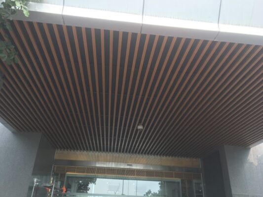 trần nhôm U50x100 tòa nhà NIC Bộ kế hoạch đầu tư